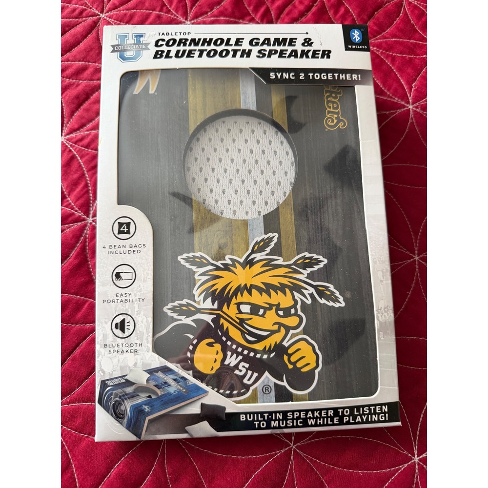 Wichita State Shockers Collegiate Cornhole Game & Bluetooth Speaker Mini